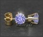 Preview: Ohrstecker 585 Gold Tansanit blau/violett 4,5,6,7mm